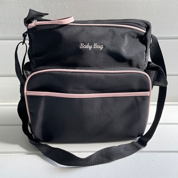 Cudlie Accessories Multi Pocket Top Zip Black Baby Diaper Bag - Picture 1 of 13